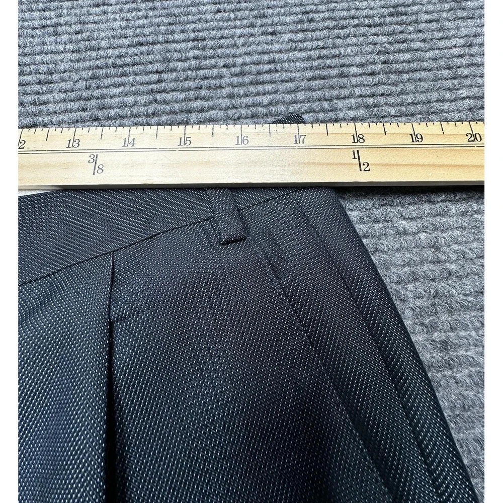 Ralph Ralph Lauren Pants Mens 38x26*‎ Navy Pleated Dress Slacks Polyester Rayon